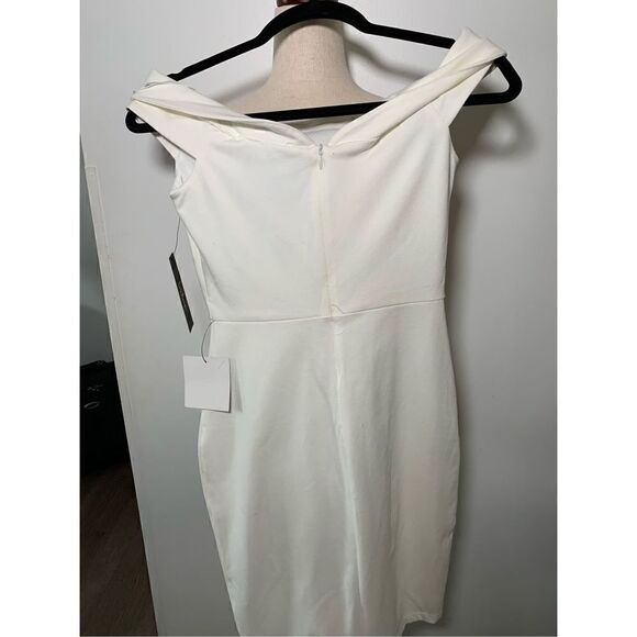 Lulus size small white dress off the shoulder - Picture 3 of 3